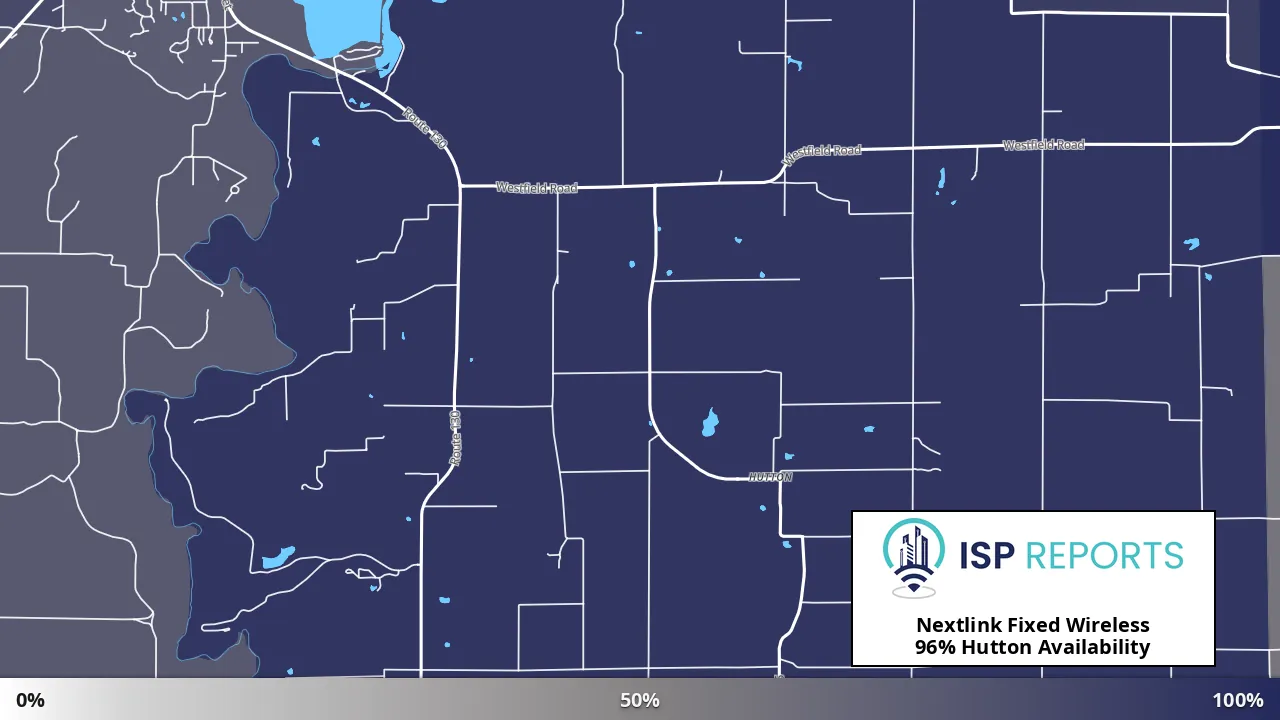 Hutton, IL map of internet availability