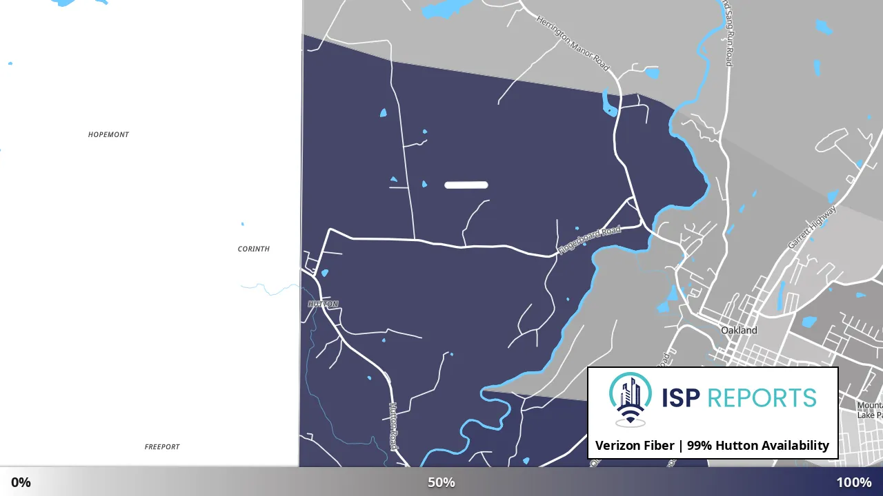 Hutton, MD map of internet availability