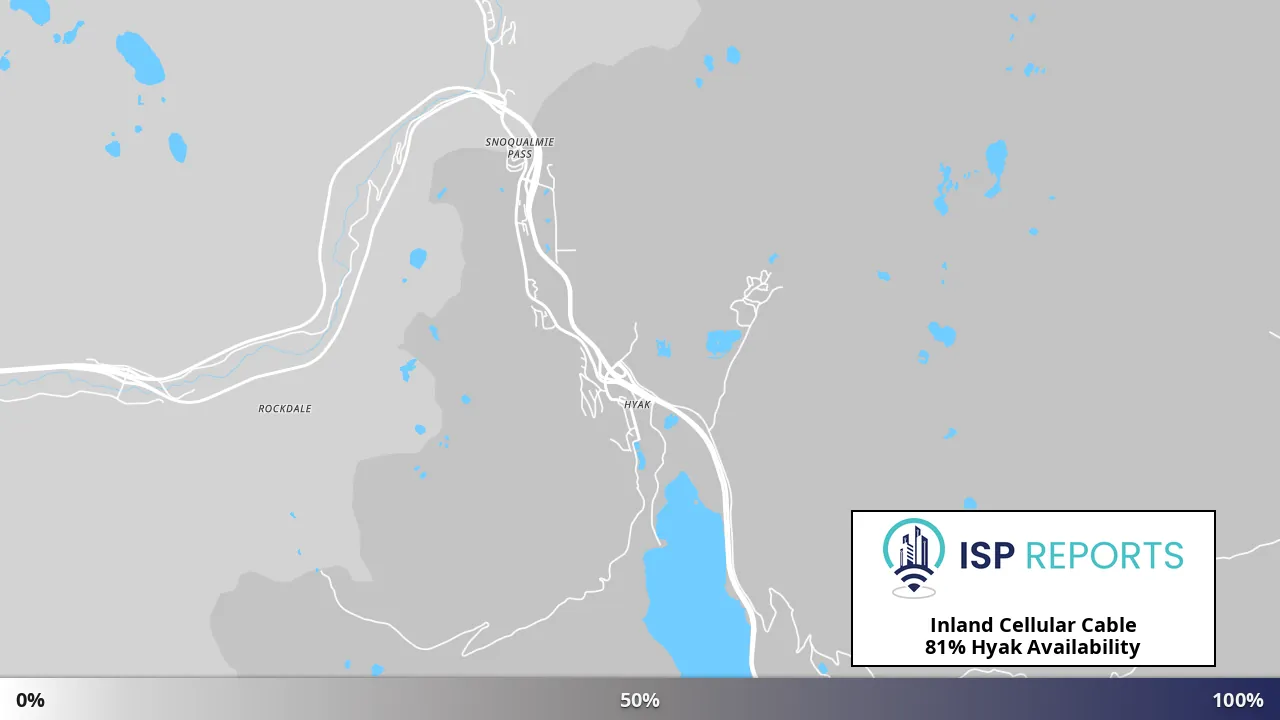 Hyak, WA map of internet availability