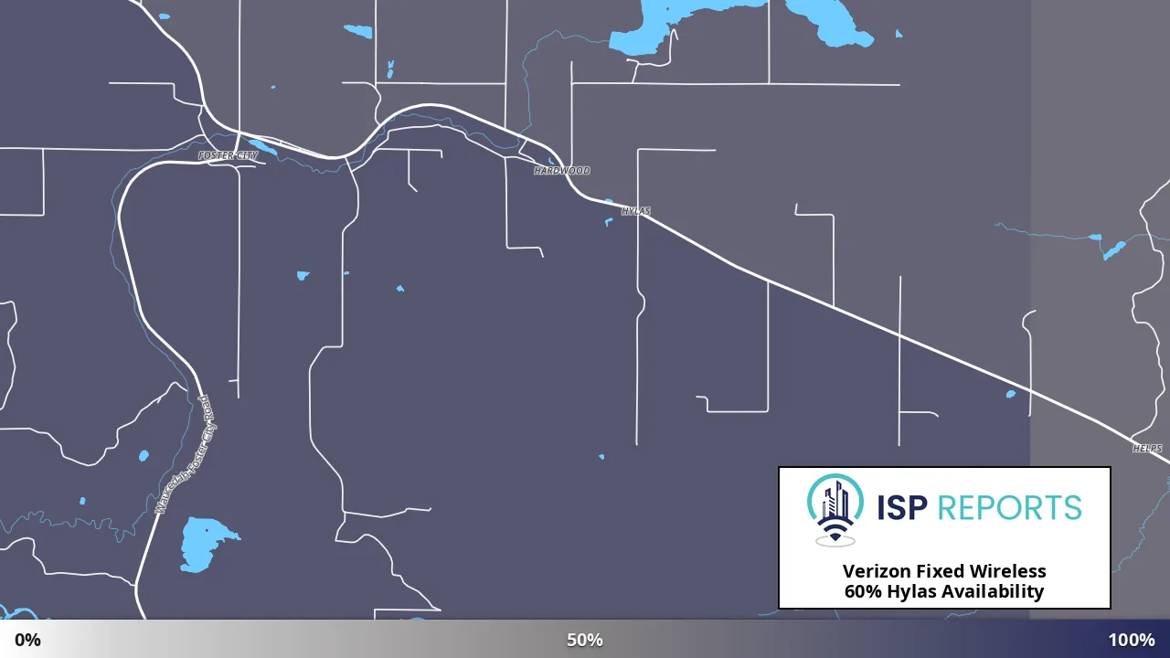 Hylas, MI map of internet availability
