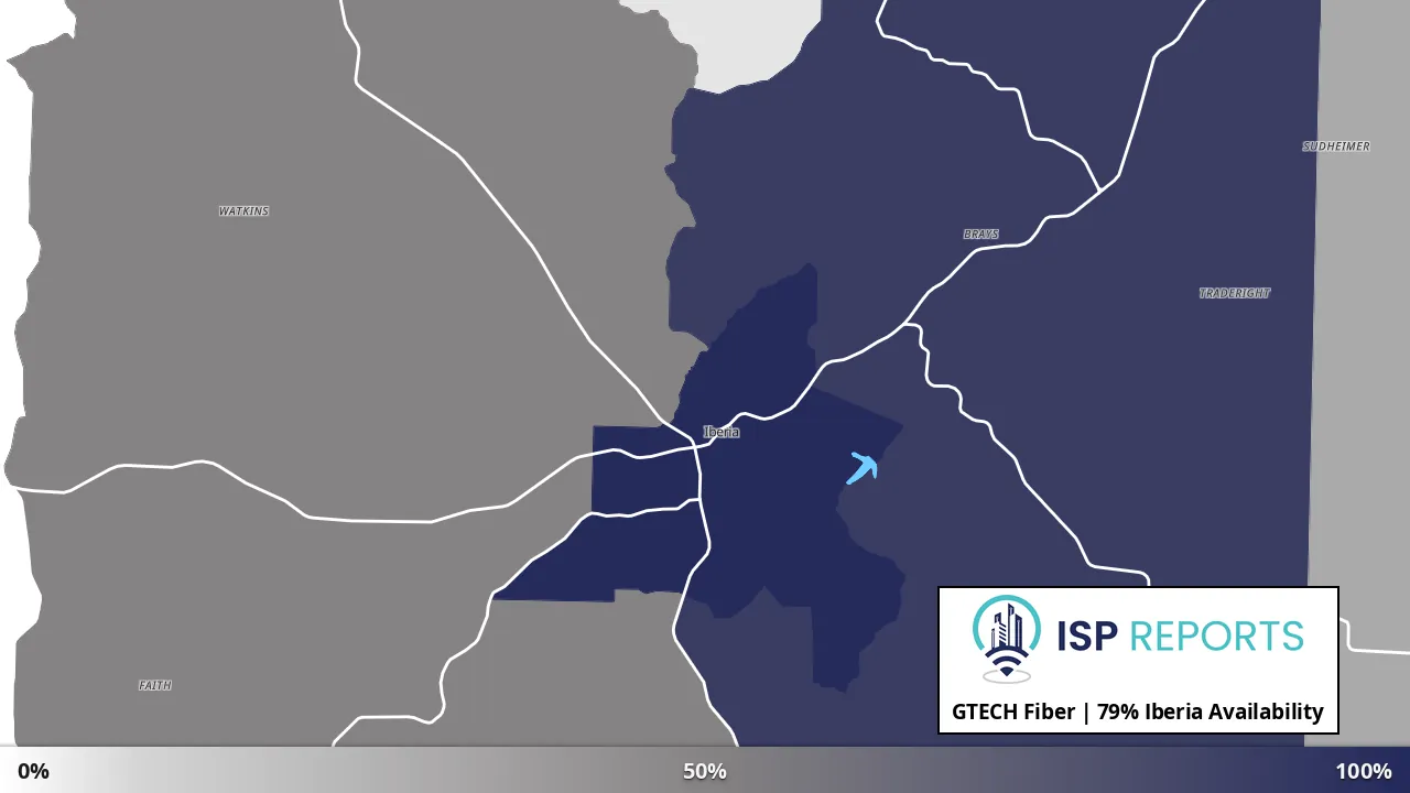 Iberia, MO map of internet availability