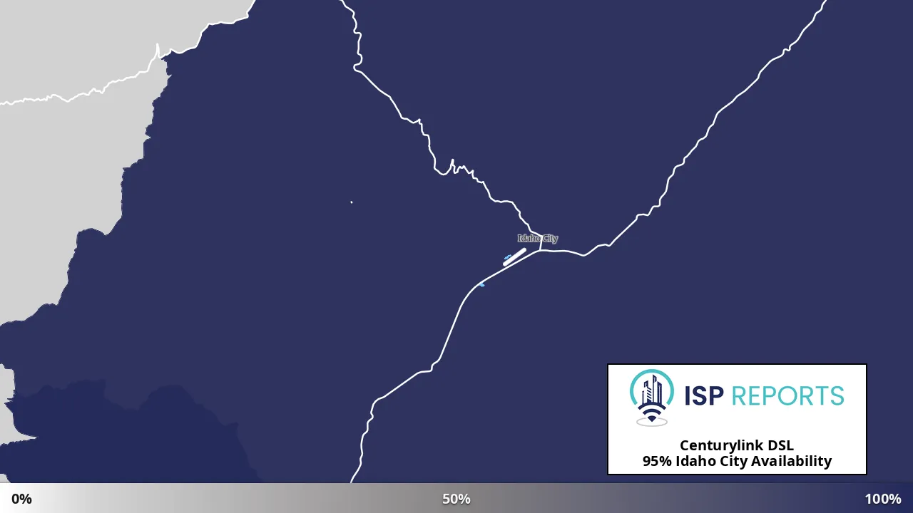 Idaho City, ID map of internet availability