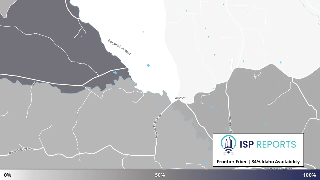 Idaho, OH map of internet availability