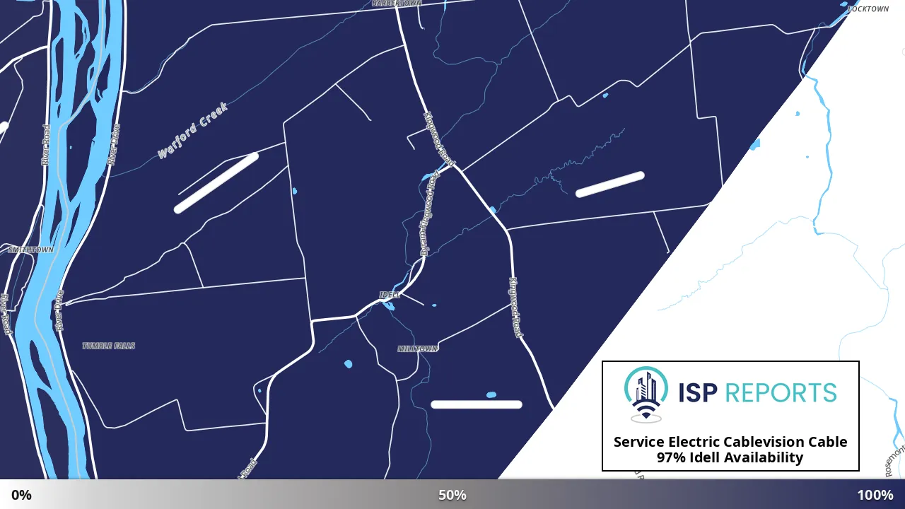 Idell, NJ map of internet availability