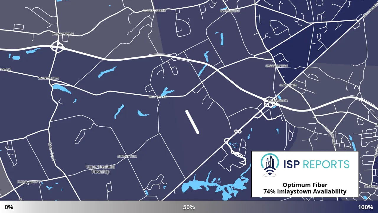 Imlaystown, NJ map of internet availability