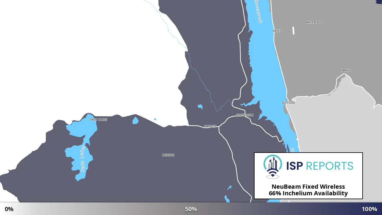 Inchelium, WA map of internet availability