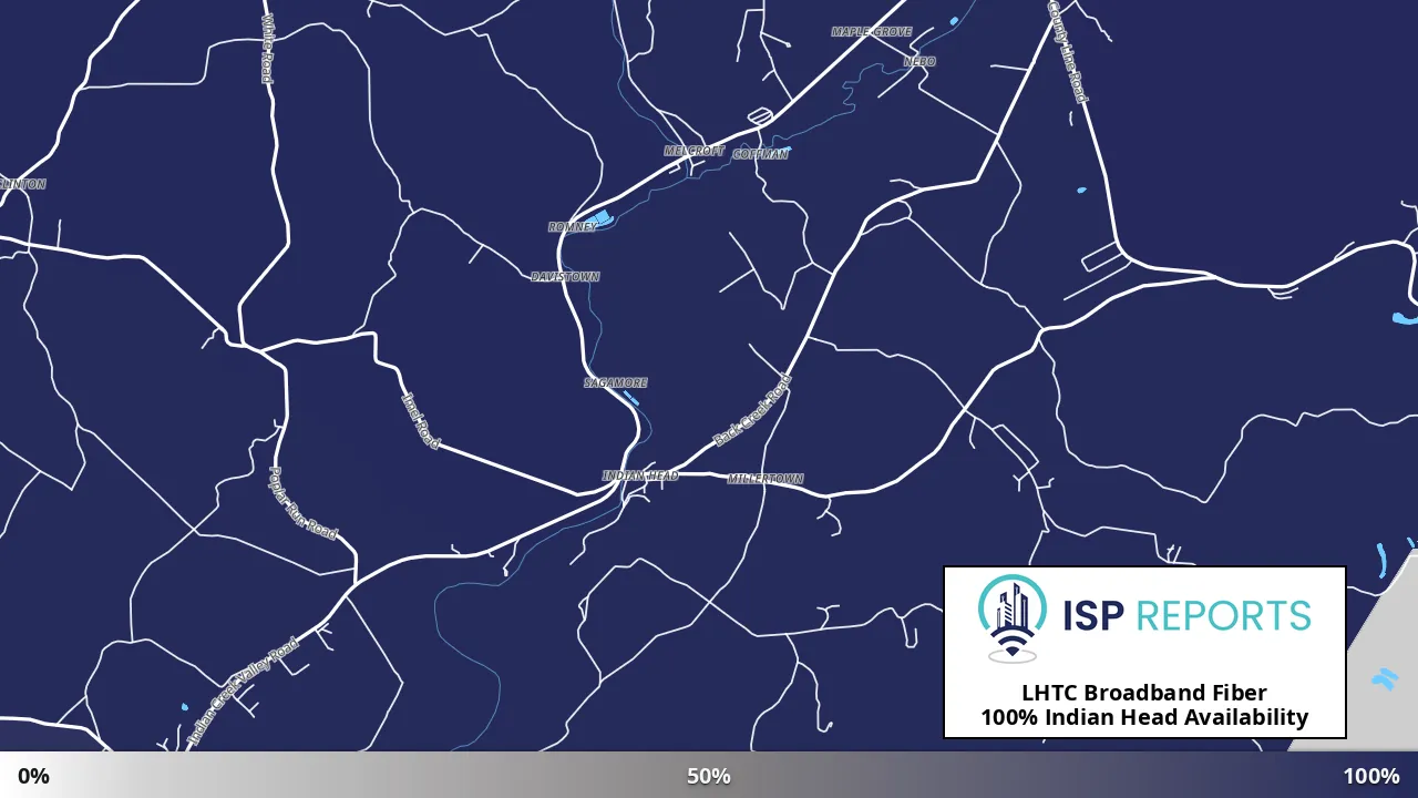 Indian Head, PA map of internet availability