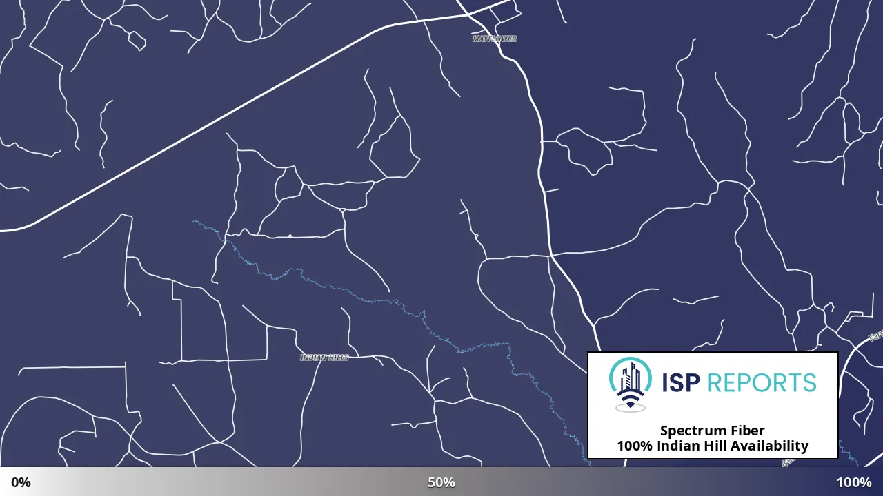 Indian Hill, TX map of internet availability