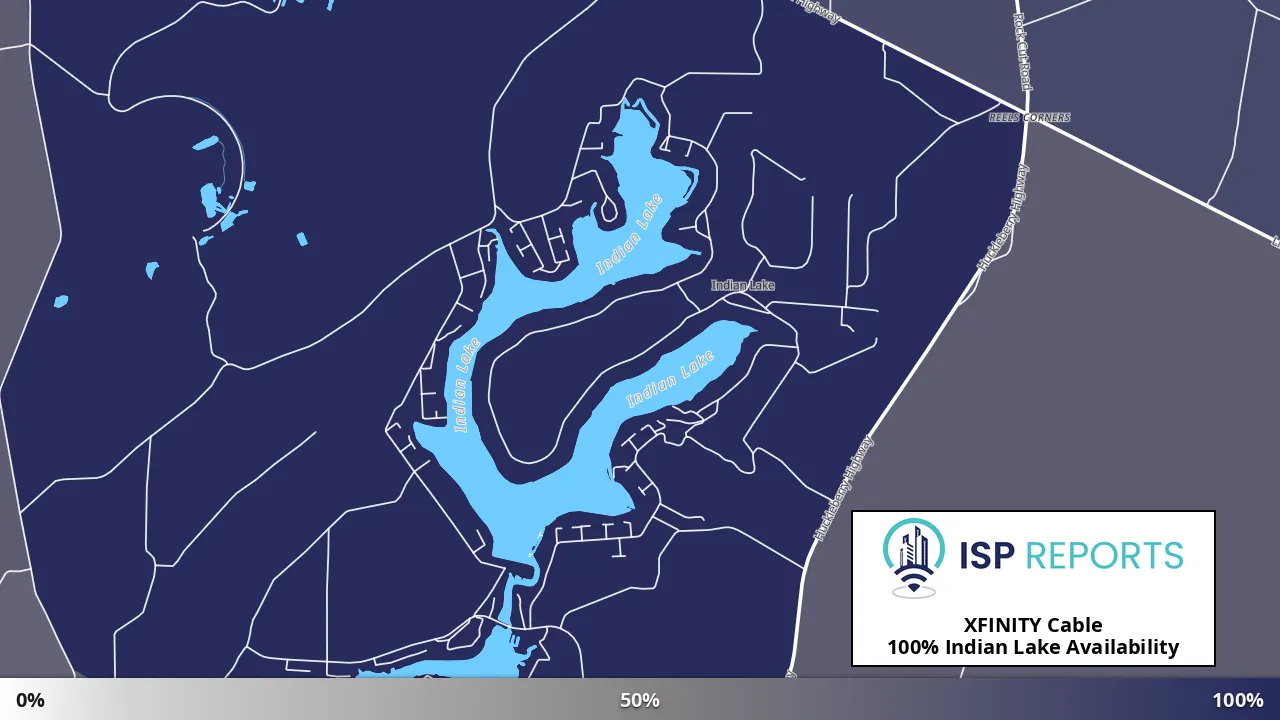 Indian Lake, PA map of internet availability