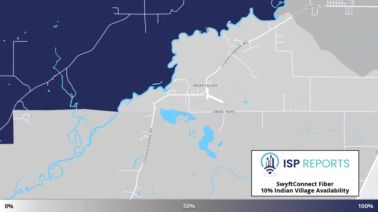 Indian Village, LA map of internet availability