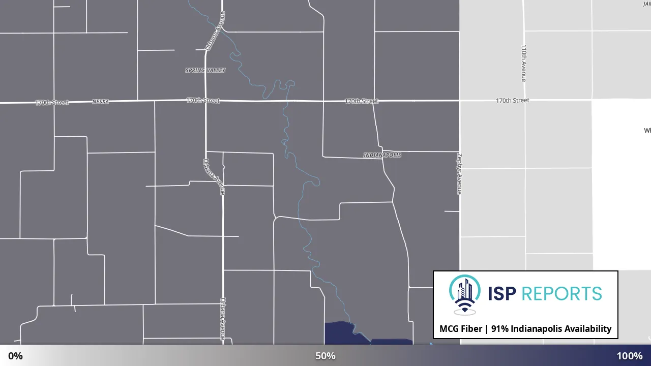 Indianapolis, IA map of internet availability