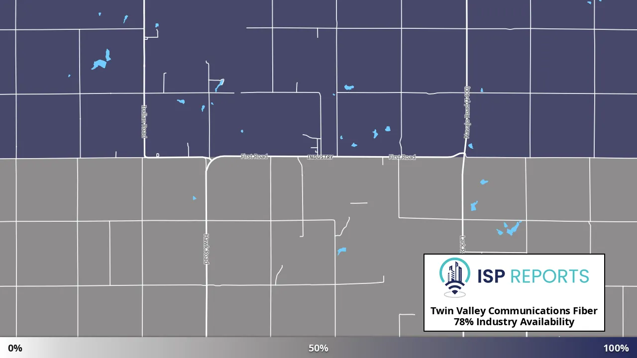 Industry, KS map of internet availability