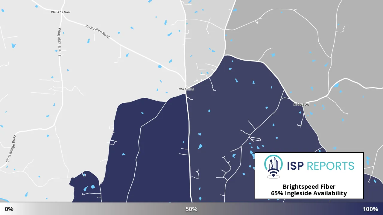Ingleside, NC map of internet availability