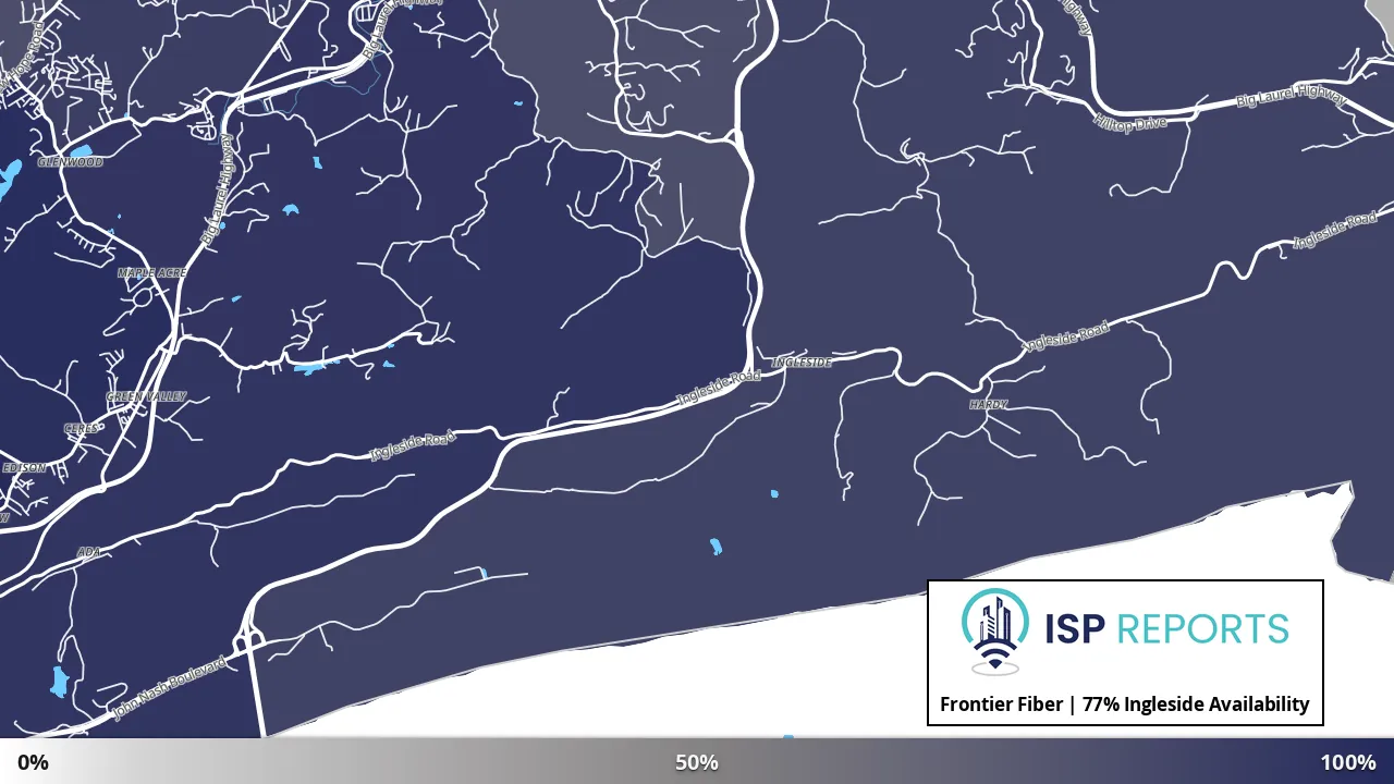 Ingleside, WV map of internet availability