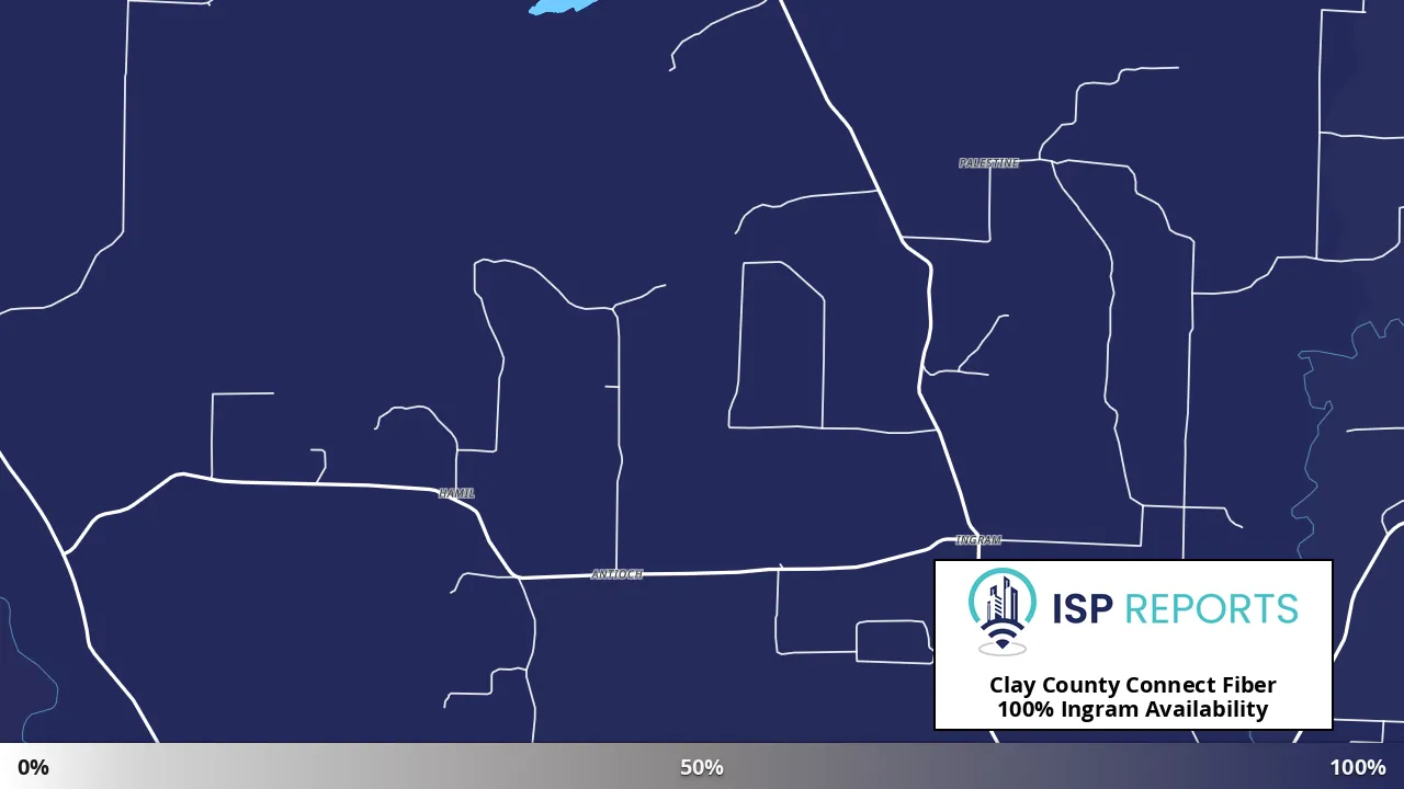 Ingram, AR map of internet availability