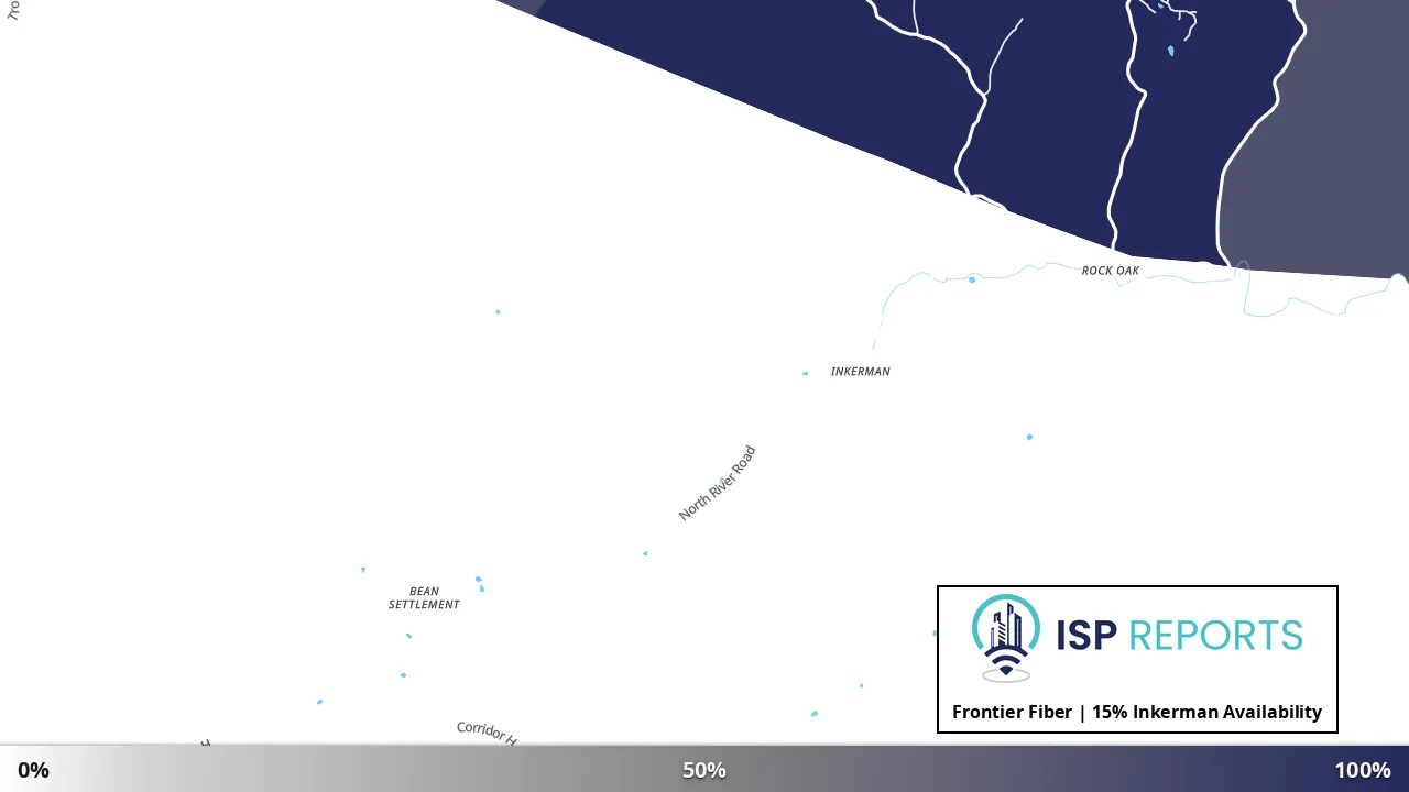 Inkerman, WV map of internet availability