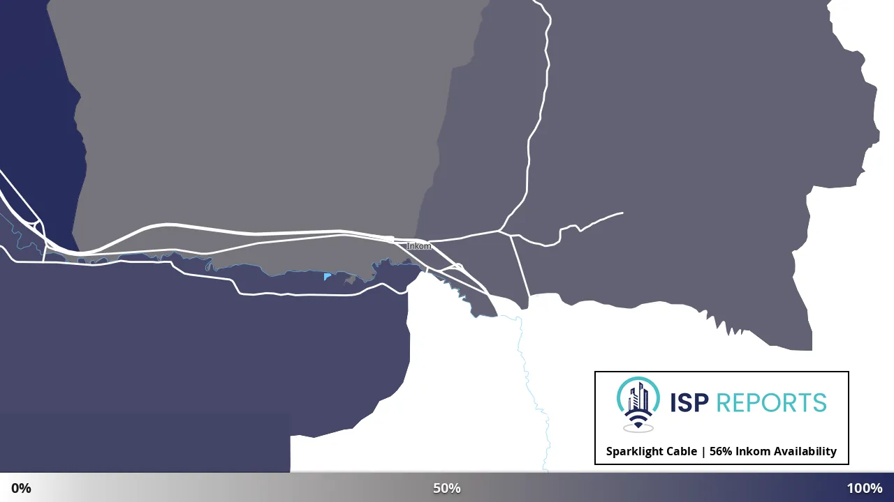 Inkom, ID map of internet availability