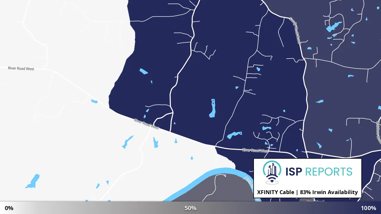 Irwin, VA map of internet availability
