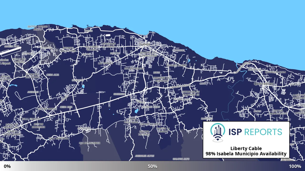 Isabela Municipio, PR map of internet availability