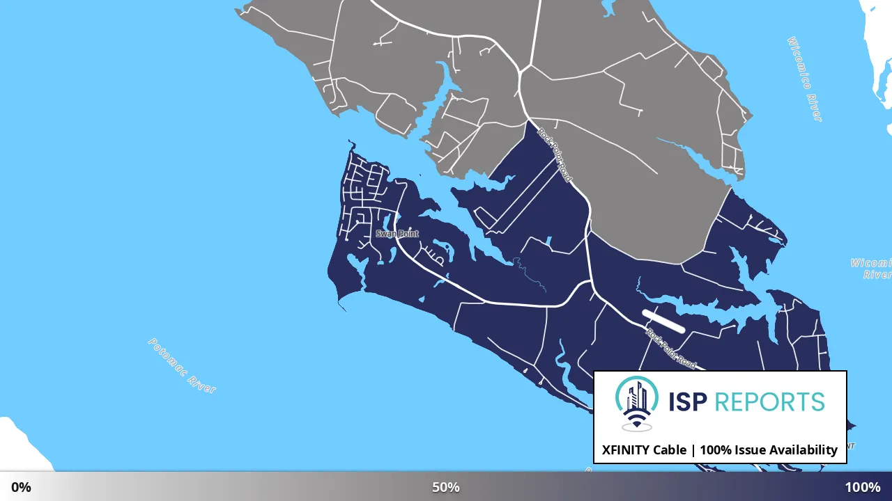 Issue, MD map of internet availability
