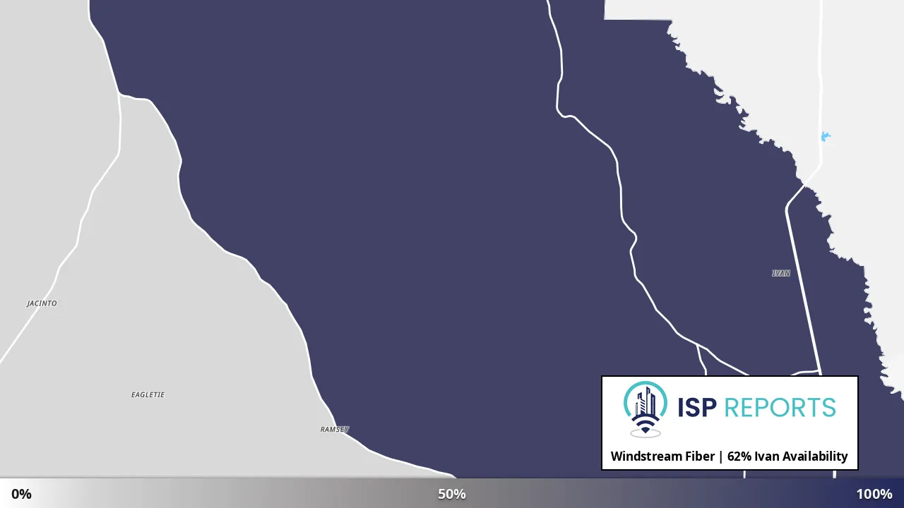 Ivan, AR map of internet availability