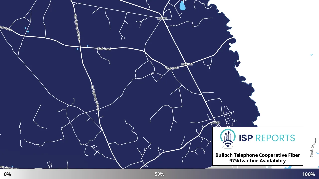 Ivanhoe, GA map of internet availability