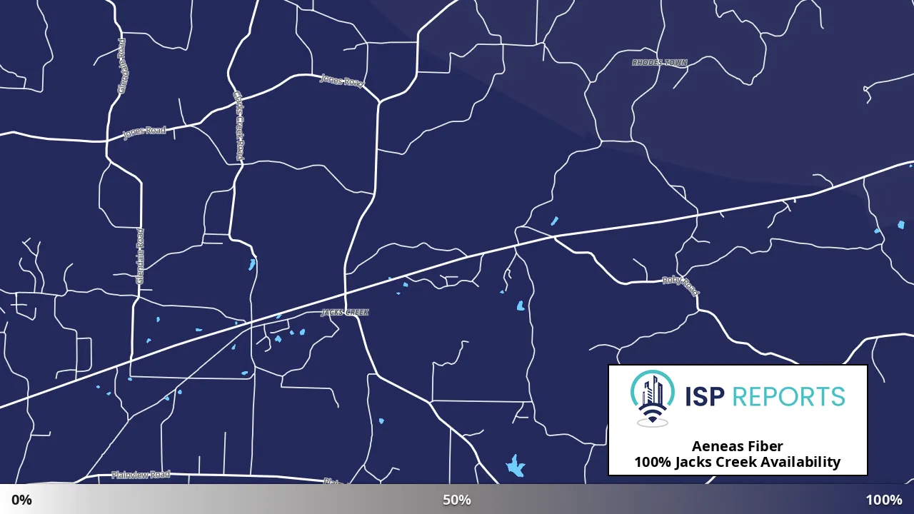 Jacks Creek, TN map of internet availability