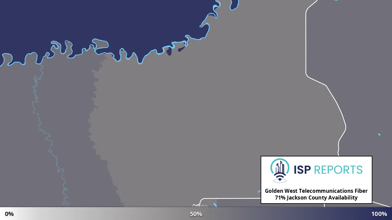 Jackson County, SD map of internet availability