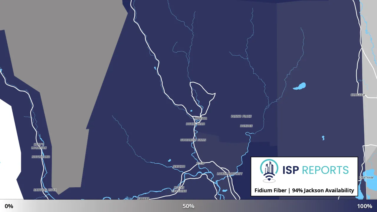 Jackson, NH map of internet availability