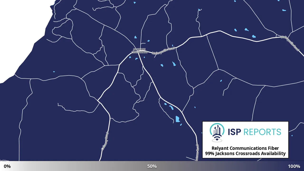 Jacksons Crossroads, GA map of internet availability