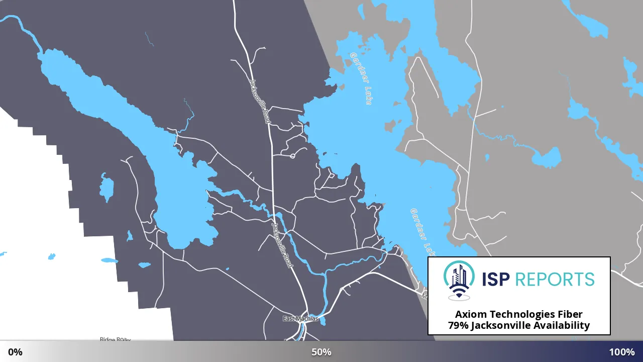 Jacksonville, ME map of internet availability