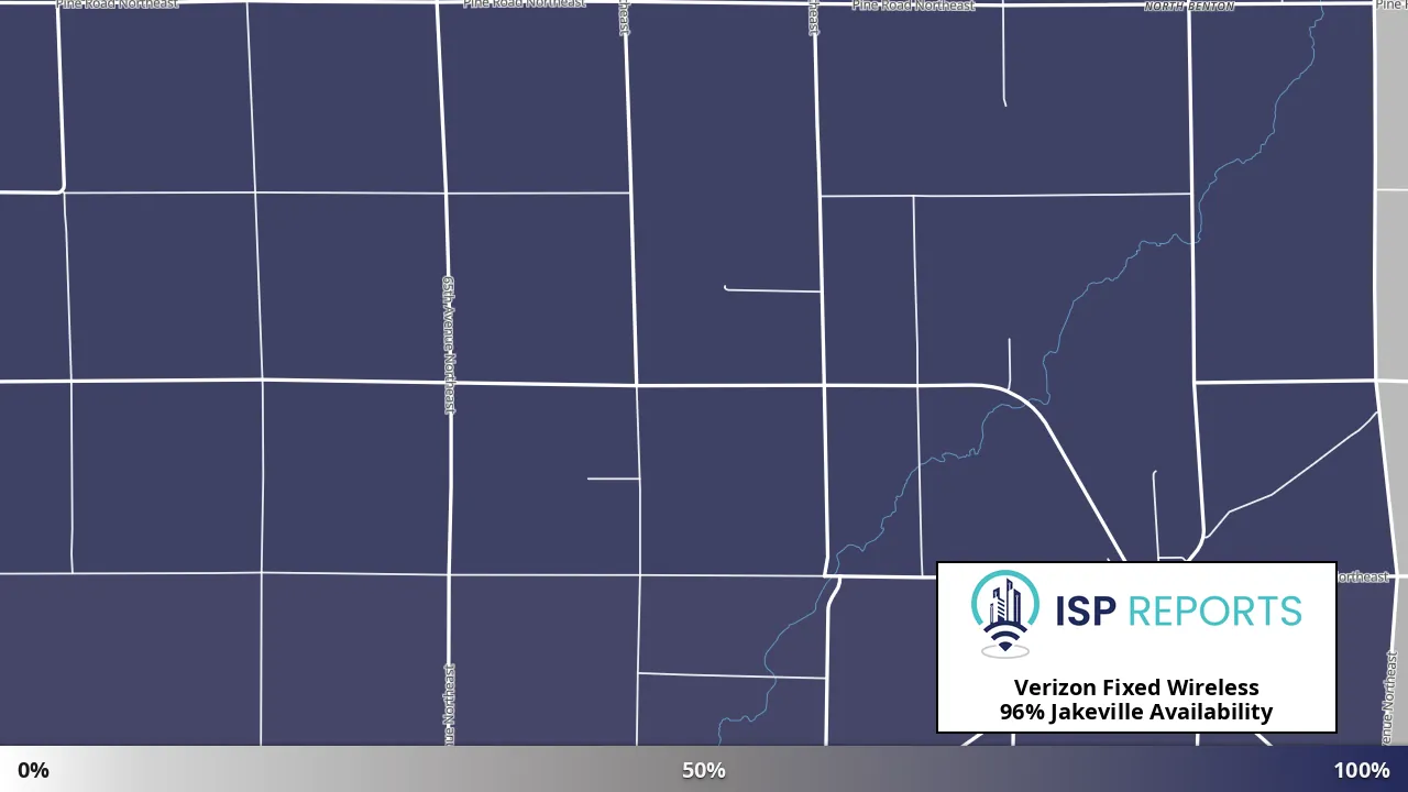 Jakeville, MN map of internet availability