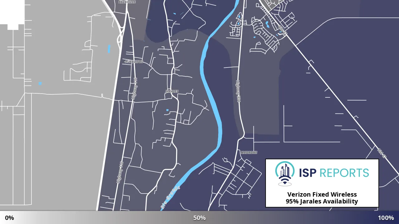 Jarales, NM map of internet availability