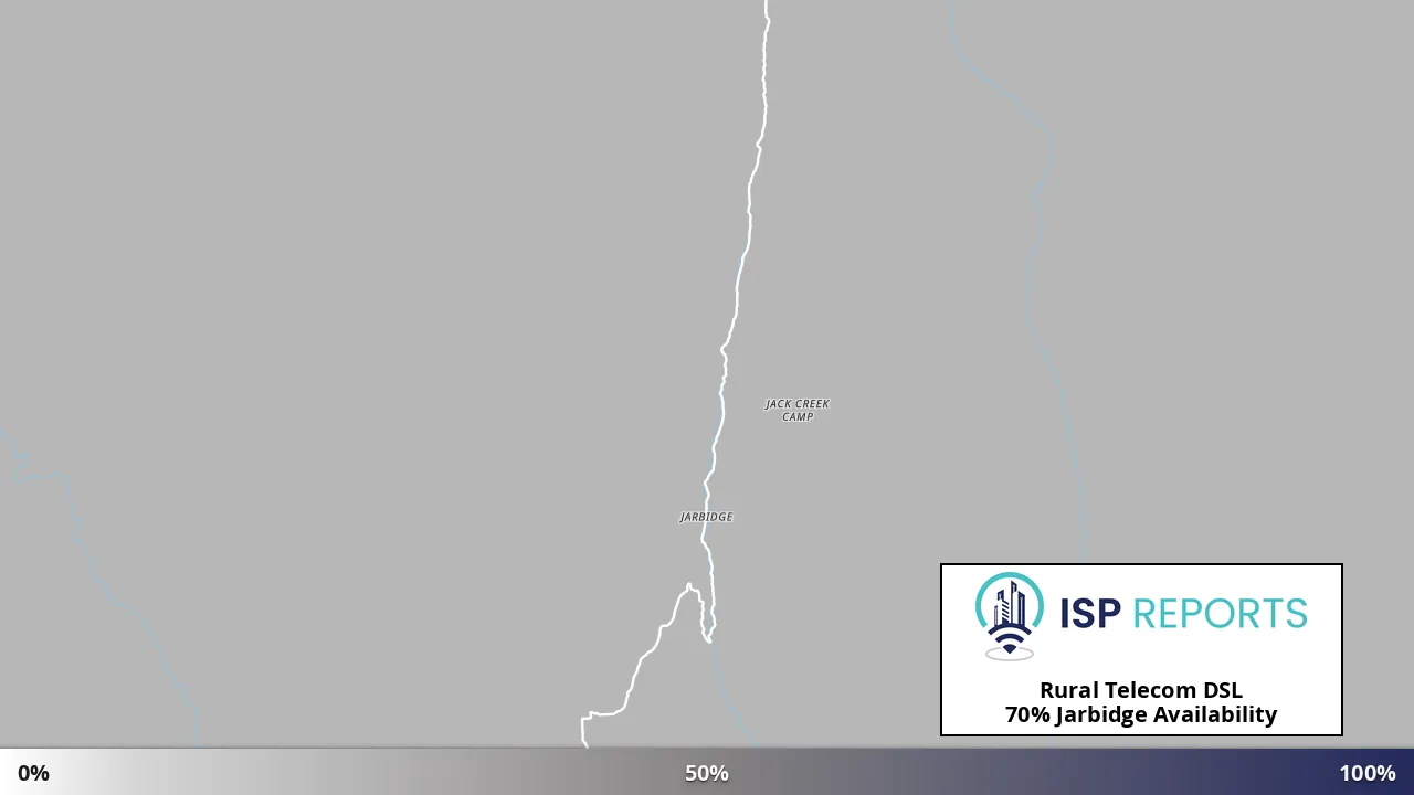 Jarbidge, NV map of internet availability