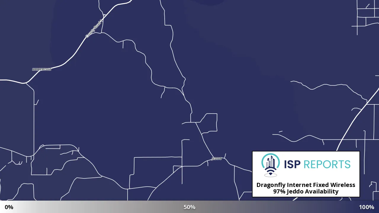 Jeddo, AL map of internet availability