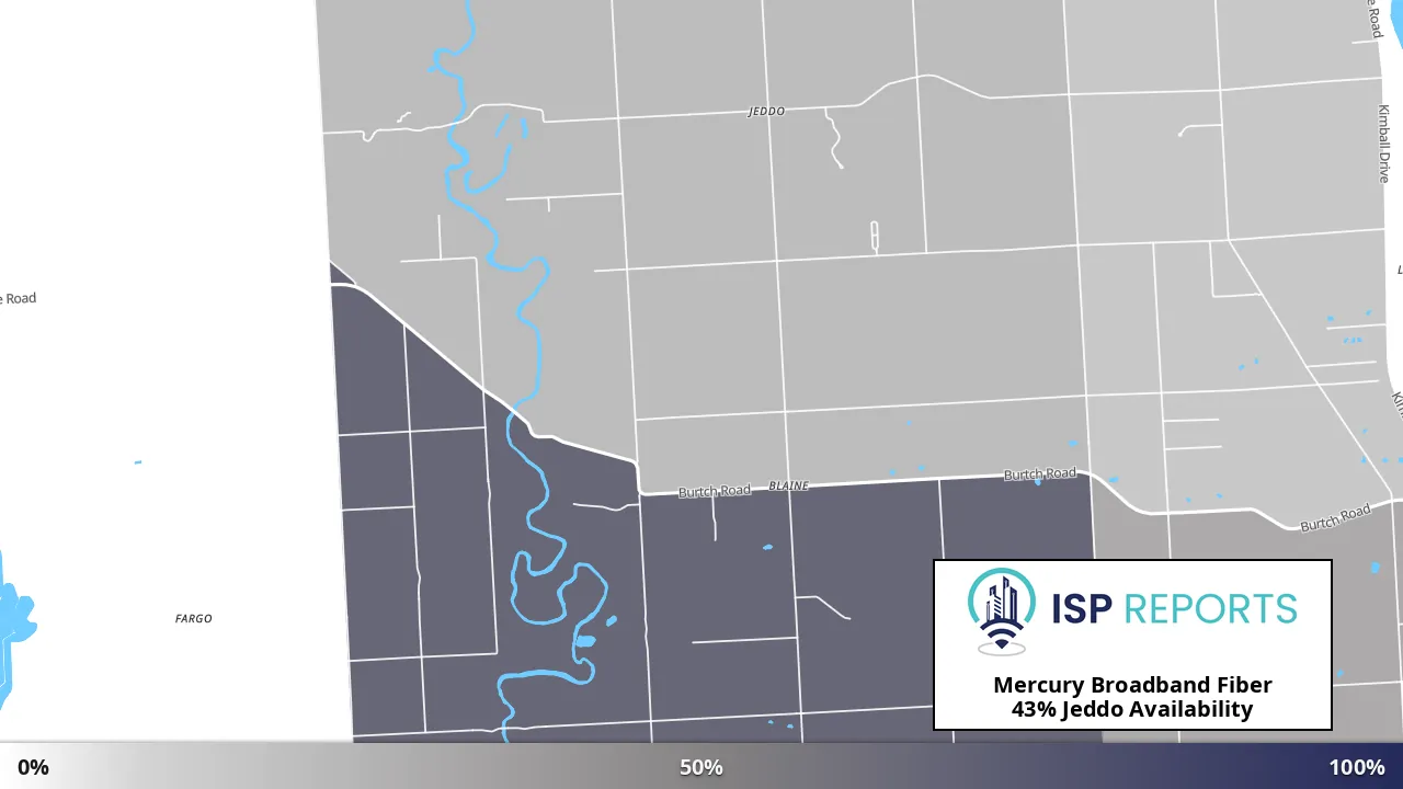 Jeddo, MI map of internet availability