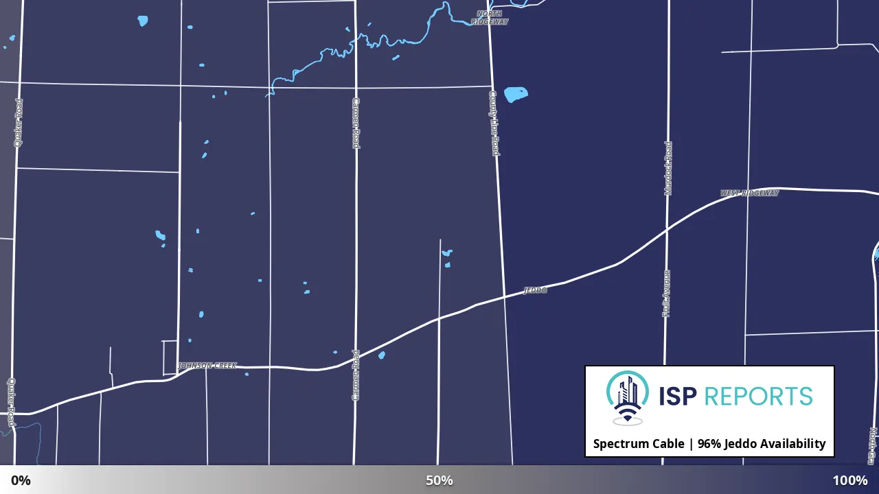 Jeddo, NY map of internet availability