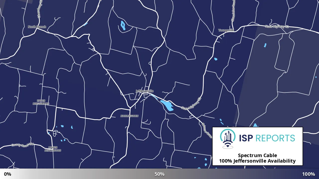 Jeffersonville, NY map of internet availability