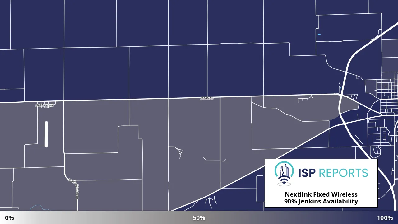 Jenkins, IL map of internet availability