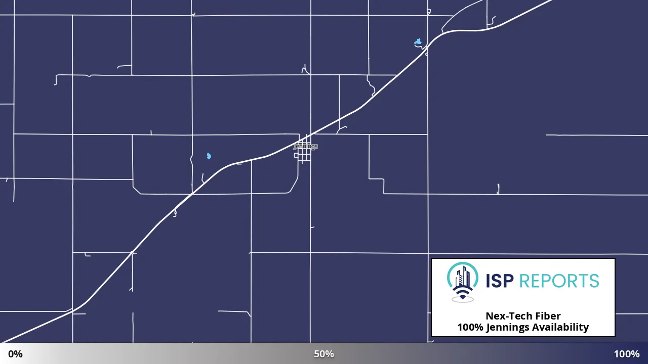 Jennings, KS map of internet availability