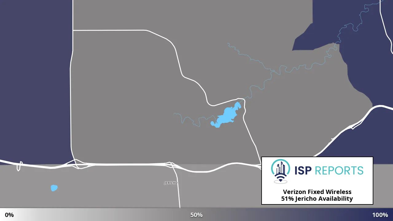 Jericho, TX map of internet availability