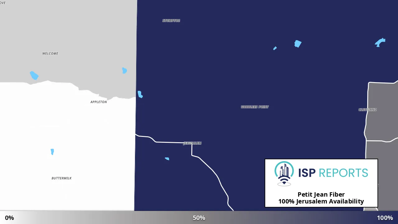 Jerusalem, AR map of internet availability