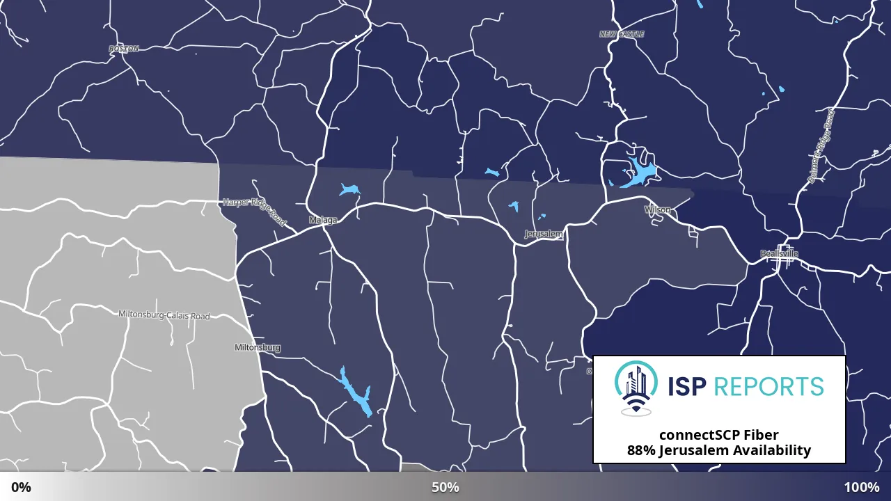 Jerusalem, OH map of internet availability