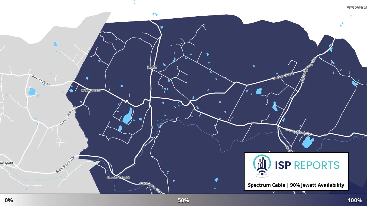 Jewett, NY map of internet availability