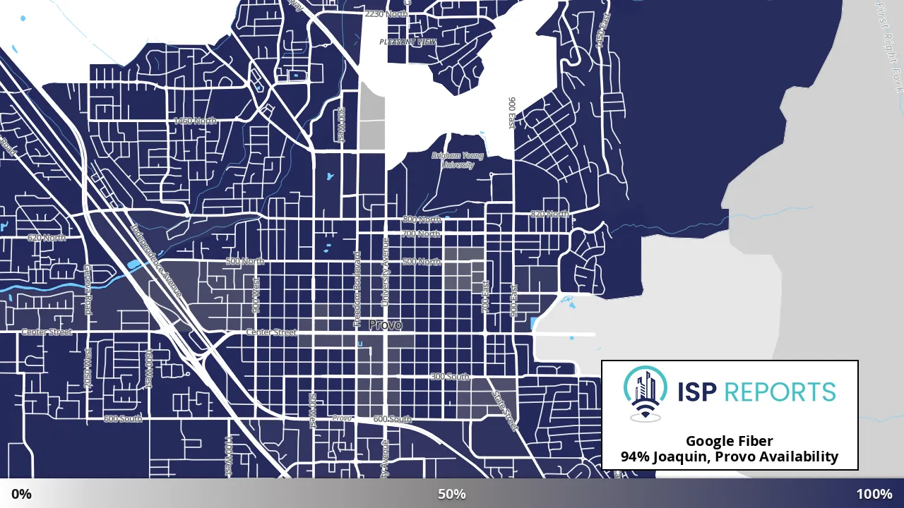Joaquin, Provo, UT map of internet availability
