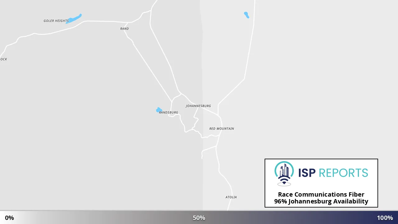 Johannesburg, CA map of internet availability