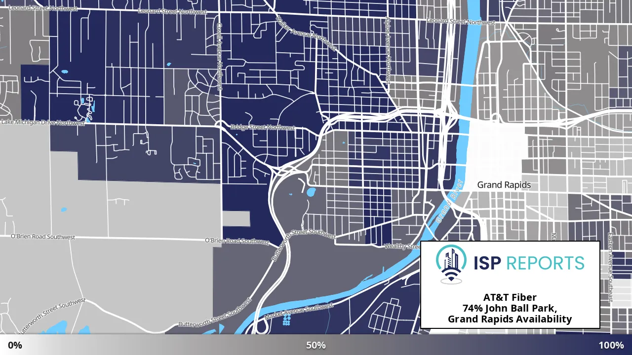 John Ball Park, Grand Rapids, MI map of internet availability