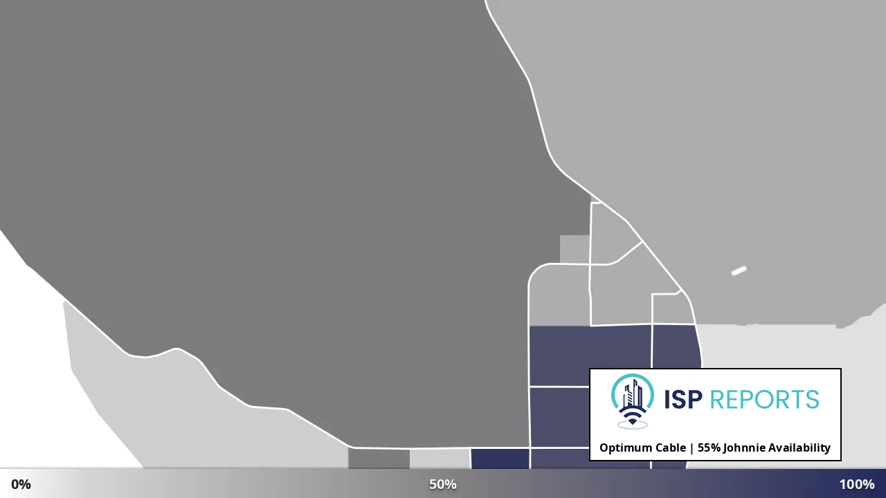 Johnnie, NV map of internet availability