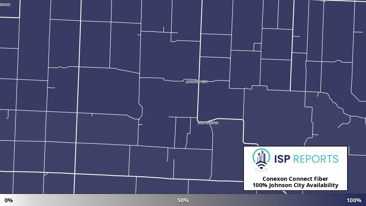 Johnson City, MO map of internet availability