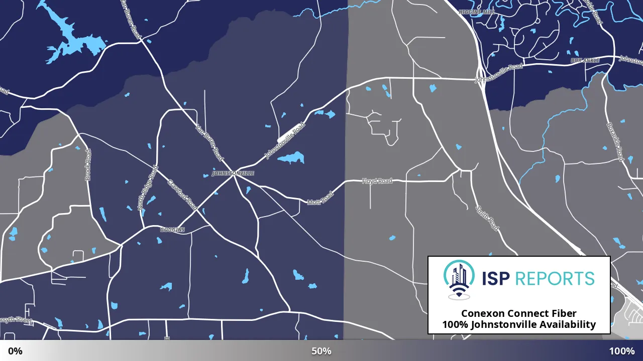 Johnstonville, GA map of internet availability
